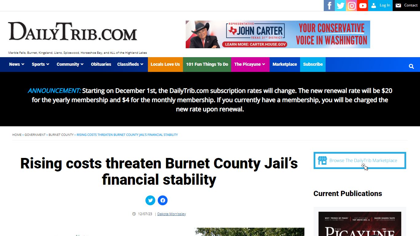 Rising costs threaten Burnet County Jail’s financial stability